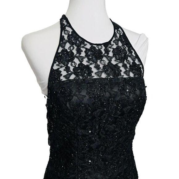 sean Collection Dress Halter High Low Lace Sequin Size S - Picture 2 of 9